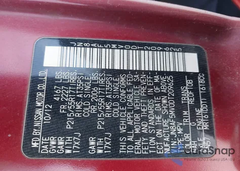 2013 Nissan Juke S from USA, damaged, VIN JN8AF5MV0DT209625